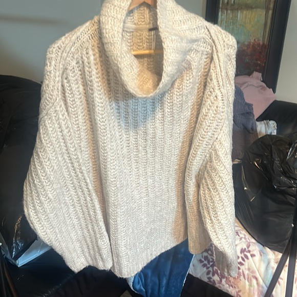 Free People wool blend cowl neck sweater - Picture 4 of 5